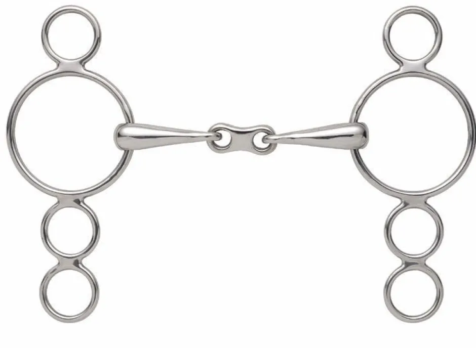 Shires Equestrian 3 Ring Dutch Gag With French Link