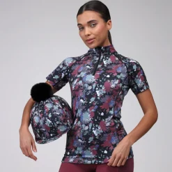 Women Shires Equestrian Aubrion React Short Sleeve Base Layer