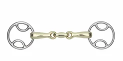 Shires Equestrian Brass Alloy Bevel Bit with Lozenge