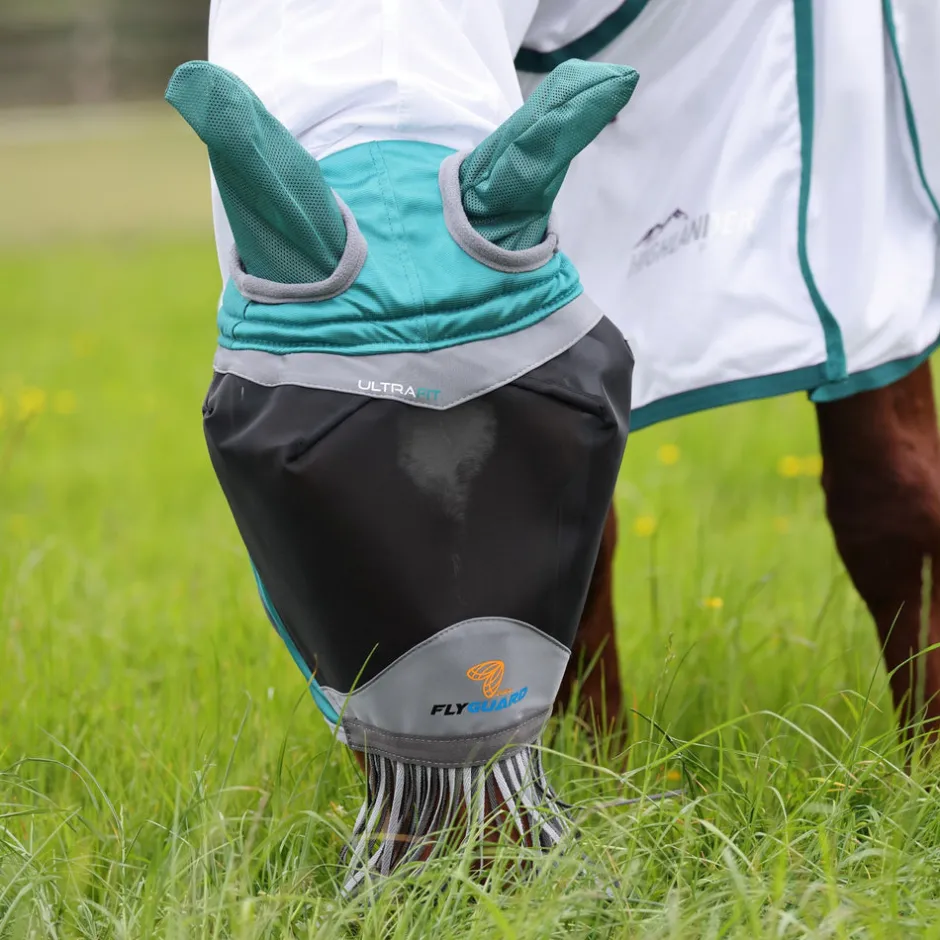 Shires Equestrian FlyGuard Pro Deluxe Fly Mask with Nose Fringe