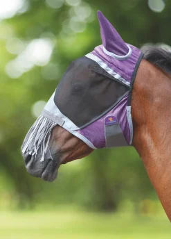 Shires Equestrian FlyGuard Pro Deluxe Fly Mask with Nose Fringe